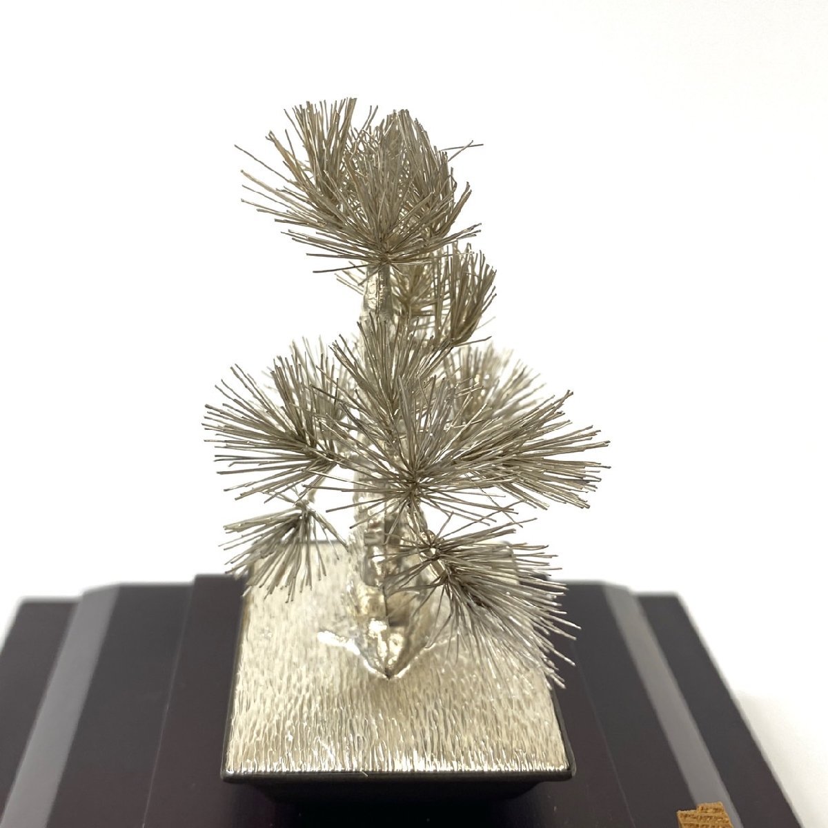 D011】純銀 松 光則作 SILVER シルバー 銀製 銀細工 金属工芸 ガラス