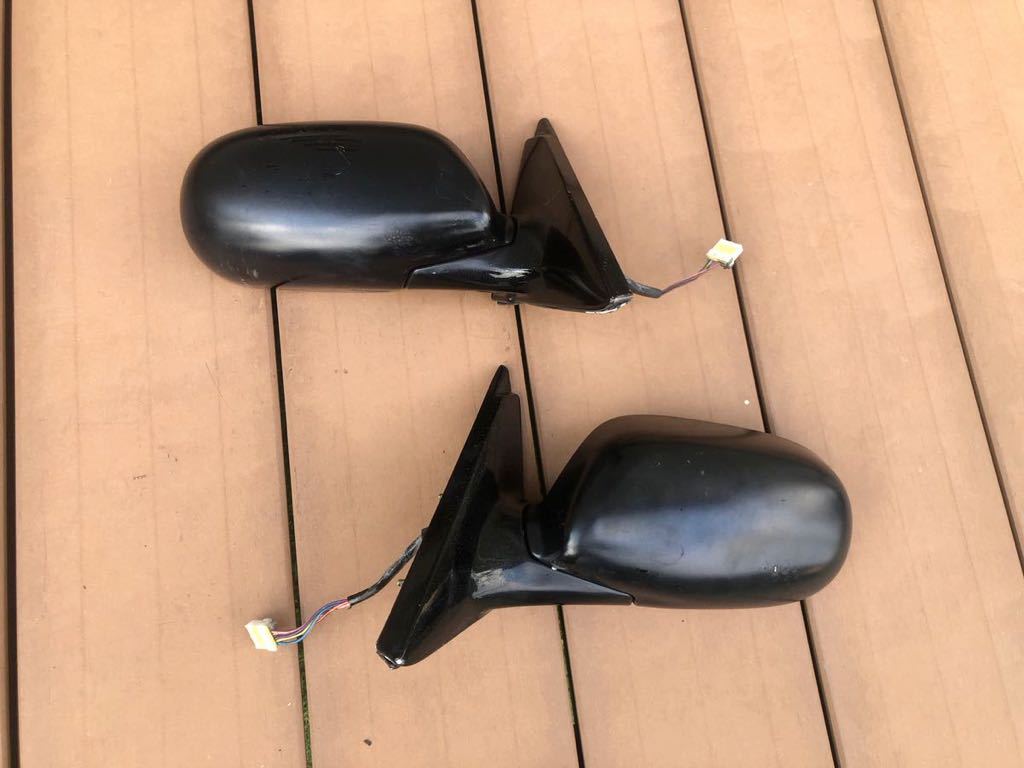 【希少】S15シルビア 左右セット サイドミラー ドアミラー 純正 黒　ブラック