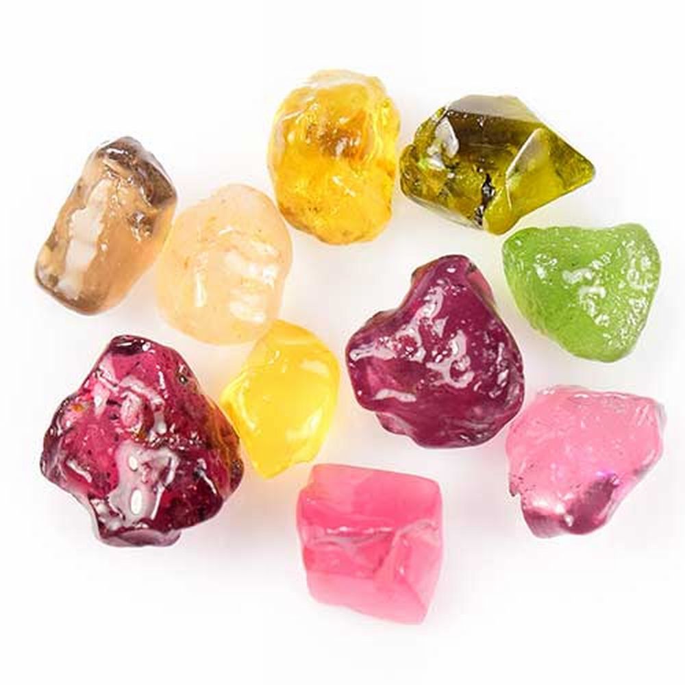 【世界の原石:スピネル 10個組 11.45ct:1821】非加熱 マダガスカル産 Natural Spinel Rough 尖晶石 標本 鉱物 宝石 jewelry Madagascar