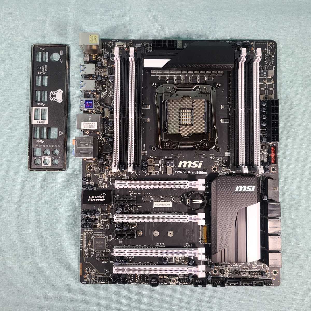 ★中古品 BIOS確認 MSI X99A SLI Krait Edition X99 LGA2011-v3 マザーボード IOパネル付属★
