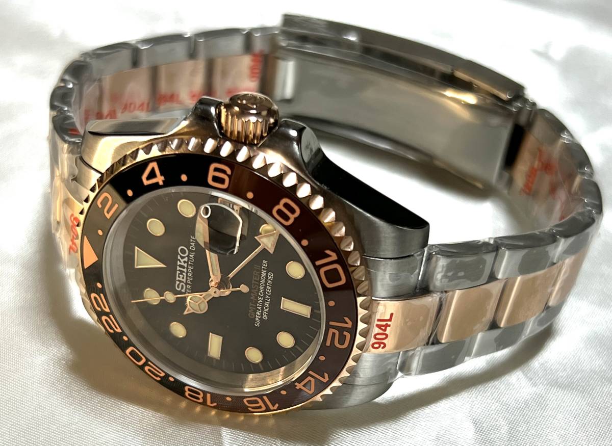 GMT オマージュ ダイバーズ 自動巻き SEIKO カフェオレ カスタム