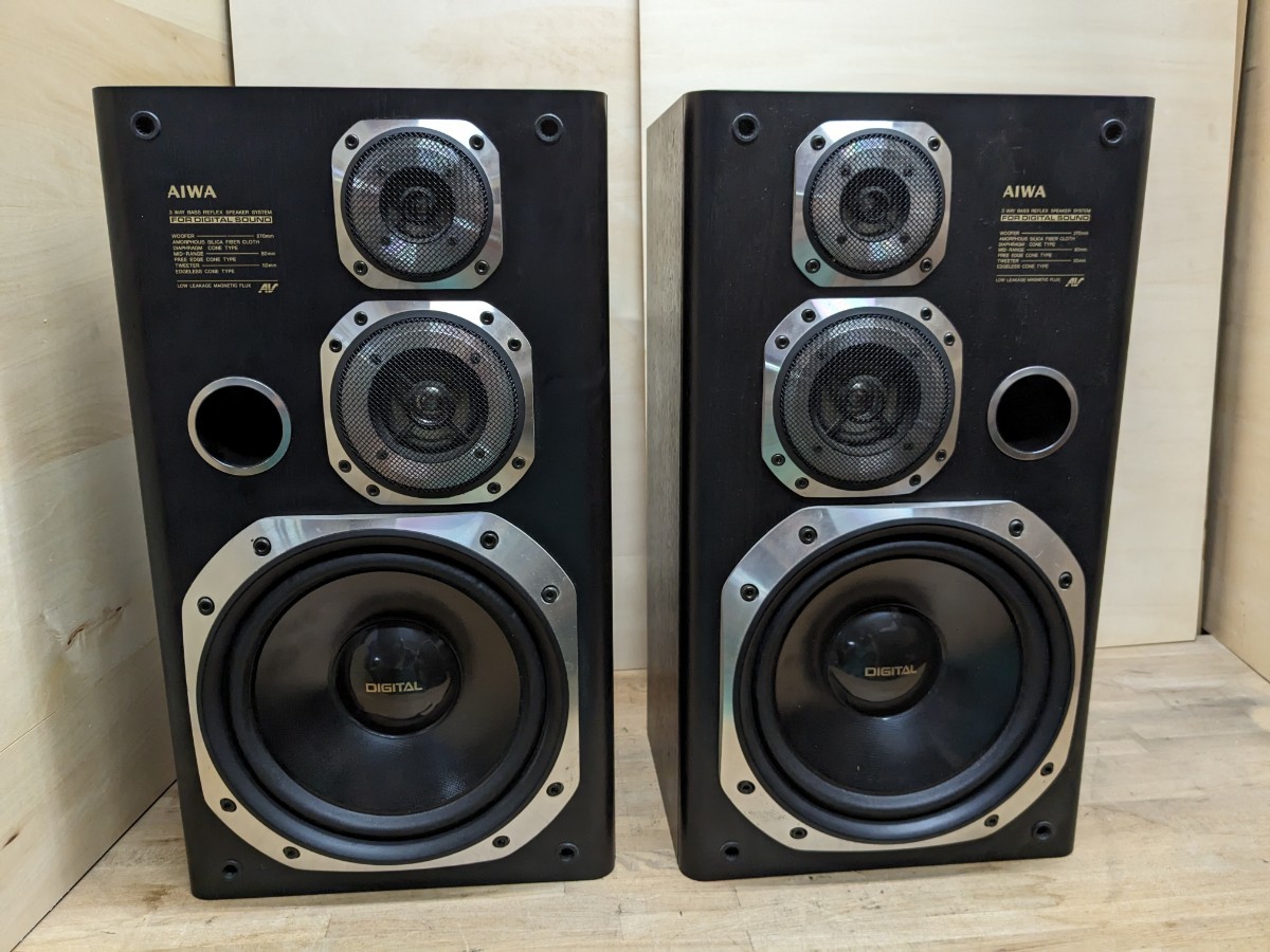 希少・名機】AIWA SX-E77 平面3ウェイ スピーカーシステム ペア SX