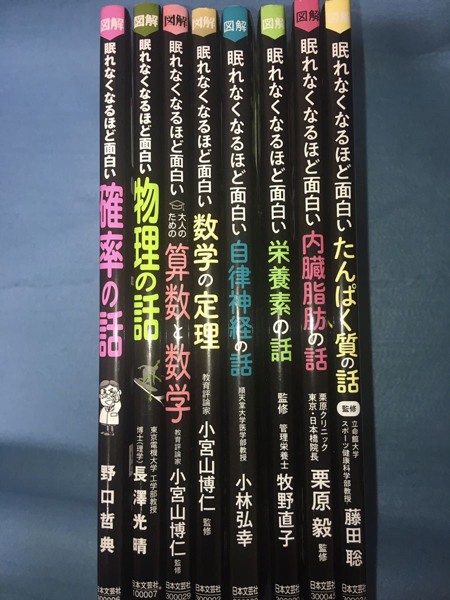 ○図解 眠れなくなるほど面白い シリーズ8冊セット 体のしくみ/数学系