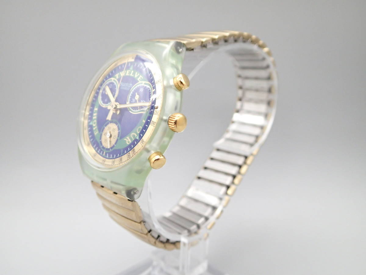 AZ353/動作品 スウォッチ swatch/電池交換済 クォーツ 腕時計/クロノ 