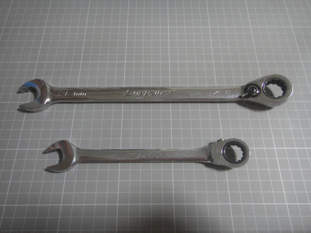 スナップオン ラチェット ギザ付きコンビ SOEXRM17 17mm Blue-Point ラチェットコンビ BOERMSP14 14mm snap-on
