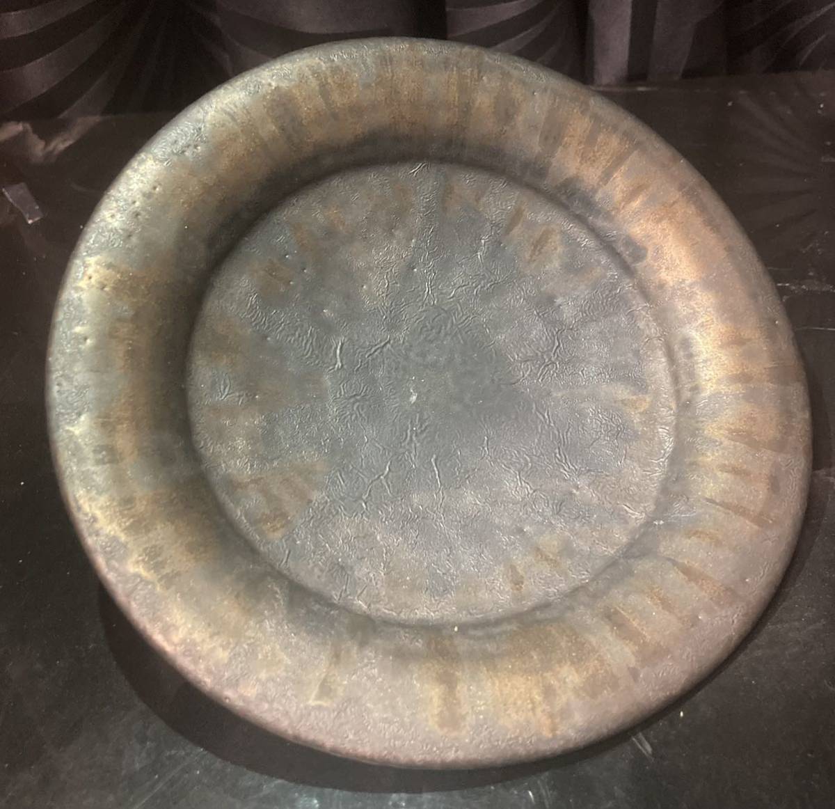 内田鋼一 黒 金彩 お皿 【送料無料】