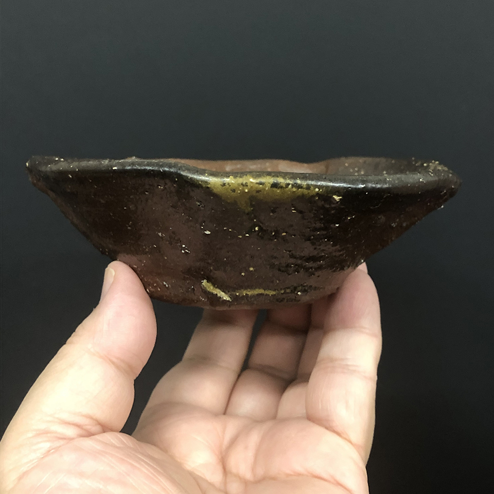 伝説の陶芸家 國吉清尚 焼締 珊瑚窯変 指掻五角鉢 向付 小服茶碗 (検索