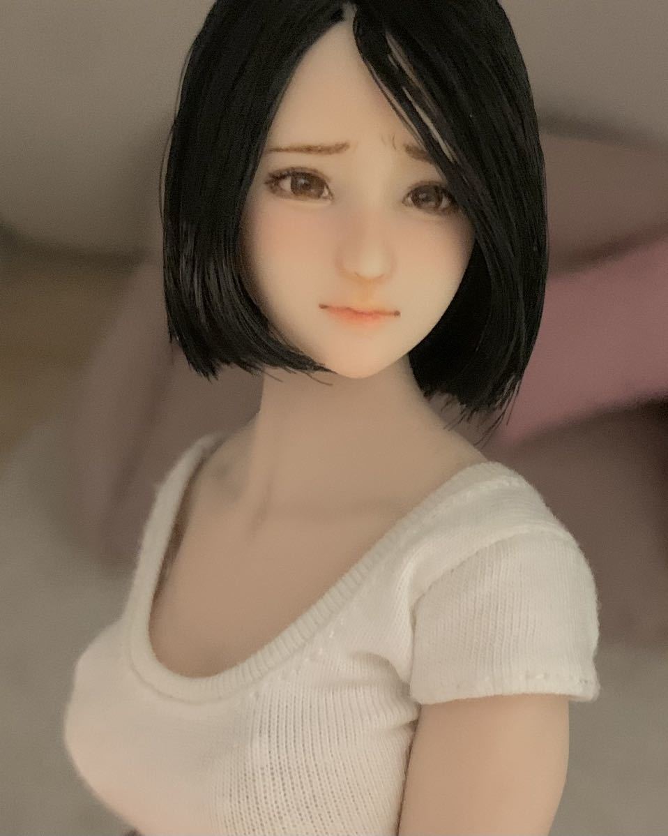 ♪♪ 1/6 　ドール カスタムドールヘッド　1752　美冬(みふゆ)　♪♪ Monsieur】1/6カスタムドールヘッド オビツ 萌菜 カスタムドールヘッド