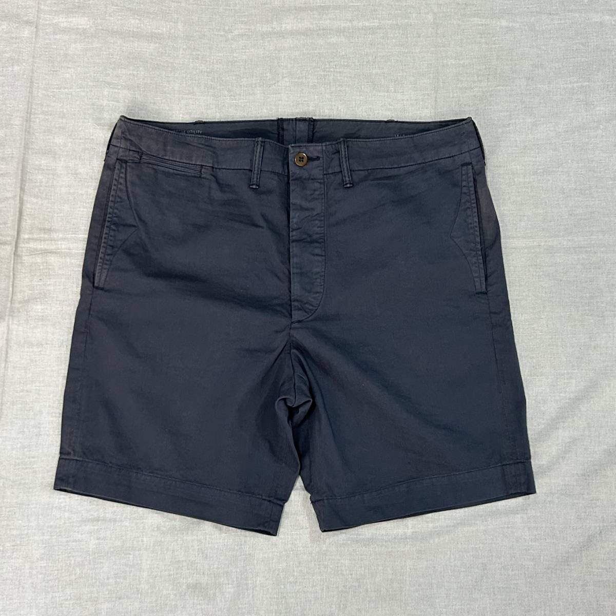 NYC発 RRL ダブルアールエル USED加工 チノショーツ NAVY W34 ポロ