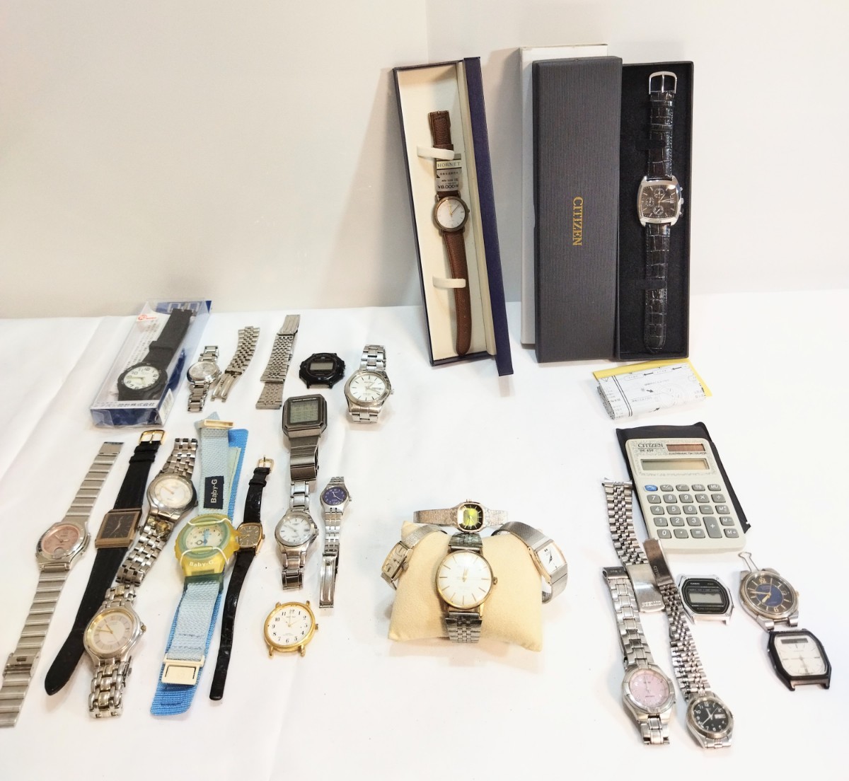 00】【citizen deluxe 手巻き腕時計21石を含む総重量1，401g】CITIZEN 