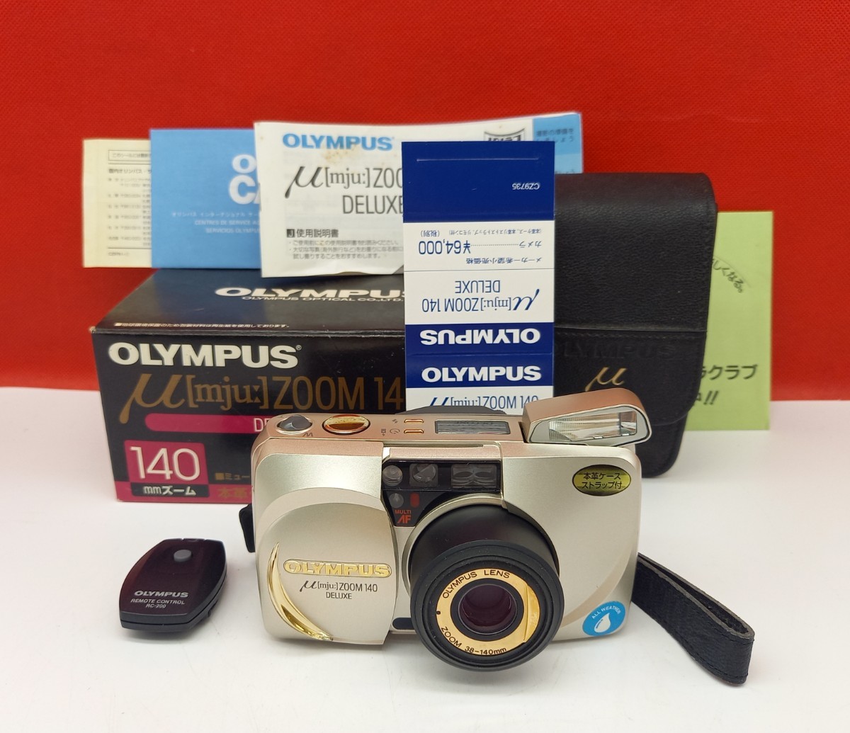□A OLYMPUS μ ［mju:］ZOOM 140 DELUXE コンパクトフィルムカメラ