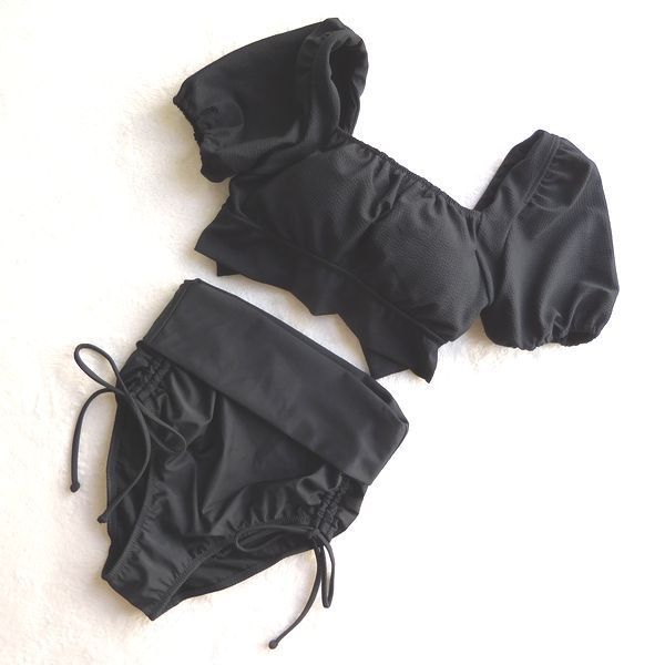 PEAK&PINE ピークアンド パイン バックリボンパフスリーブワンピ見え
