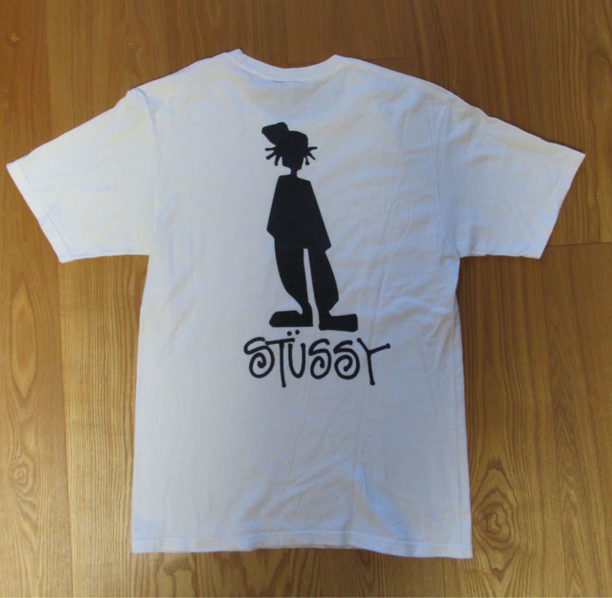 美品 即決 STUSSY ステューシー ラスタマン ビッグ ロゴ T シャツ M 