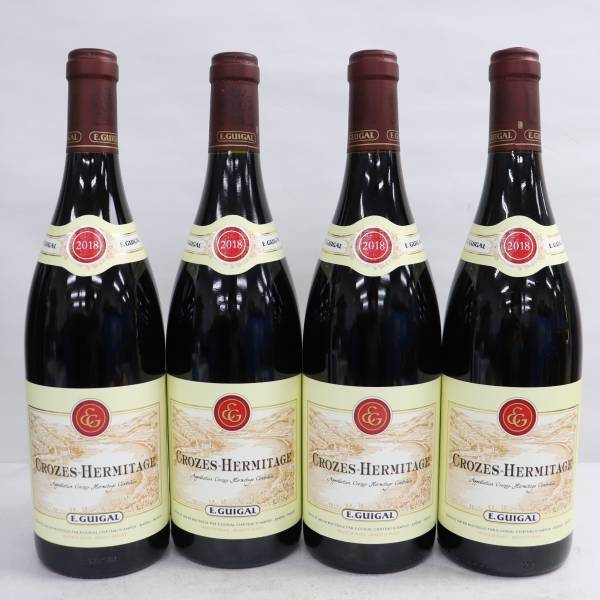 【4本セット】E.GUIGAL（E ギガル）クローズ エルミタージュ ルージュ 2018 14.5% 750ml T23G240064