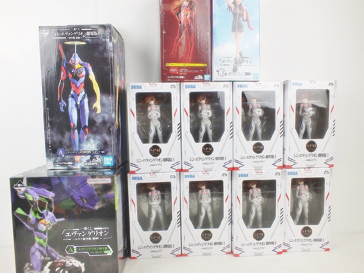 [BB-4-1] エヴァンゲリオン プライズ ほか フィギュア 12点セット まとめ売り 開封・未開封混在 ジャンク アスカ エヴァ初号機 など
