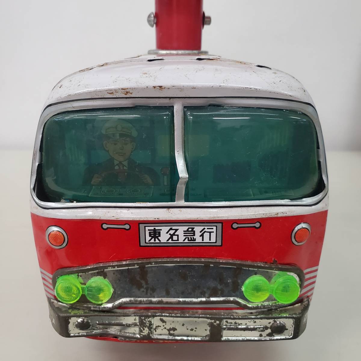 【超希少】昭和レトロな『一宏工業（イチコー）』製の大型ブリキバス「東名急行バス」 0805-204□当時物 イチコー ブリキ 東名急行 バス おもちゃ レトロ玩具