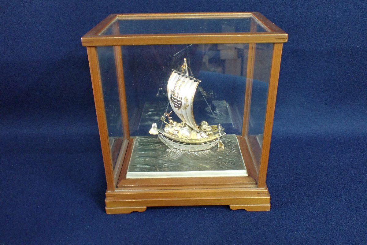 銀製 宝船 置物 - メルカリ 金属工芸 ☆080525 銀製 STERLING980刻印