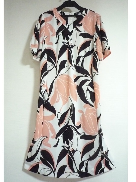 ピエールカルダン pierre cardin ラピーヌ☆洗える さらさら ニットソー ワンピース☆３８