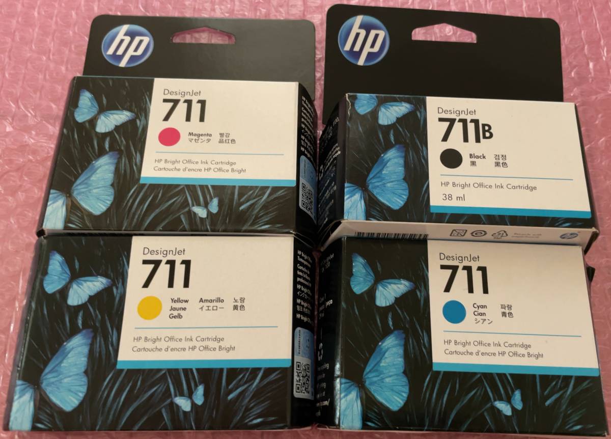 ■■新品・未使用 HP T520・T120 純正インクカートリッジ DesignJet 711 BCMY各1 訳あり■■ 20230806 HP5