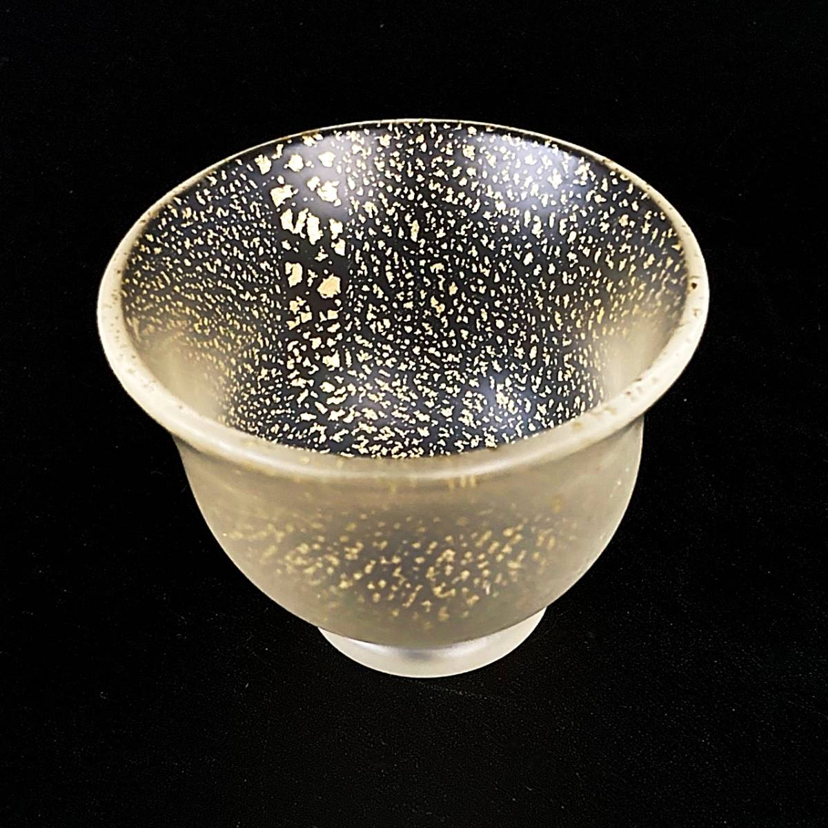 現代の名工 黒木国昭 手吹きガラス 金彩 夏の酒器 ぐい呑み 芸術品 