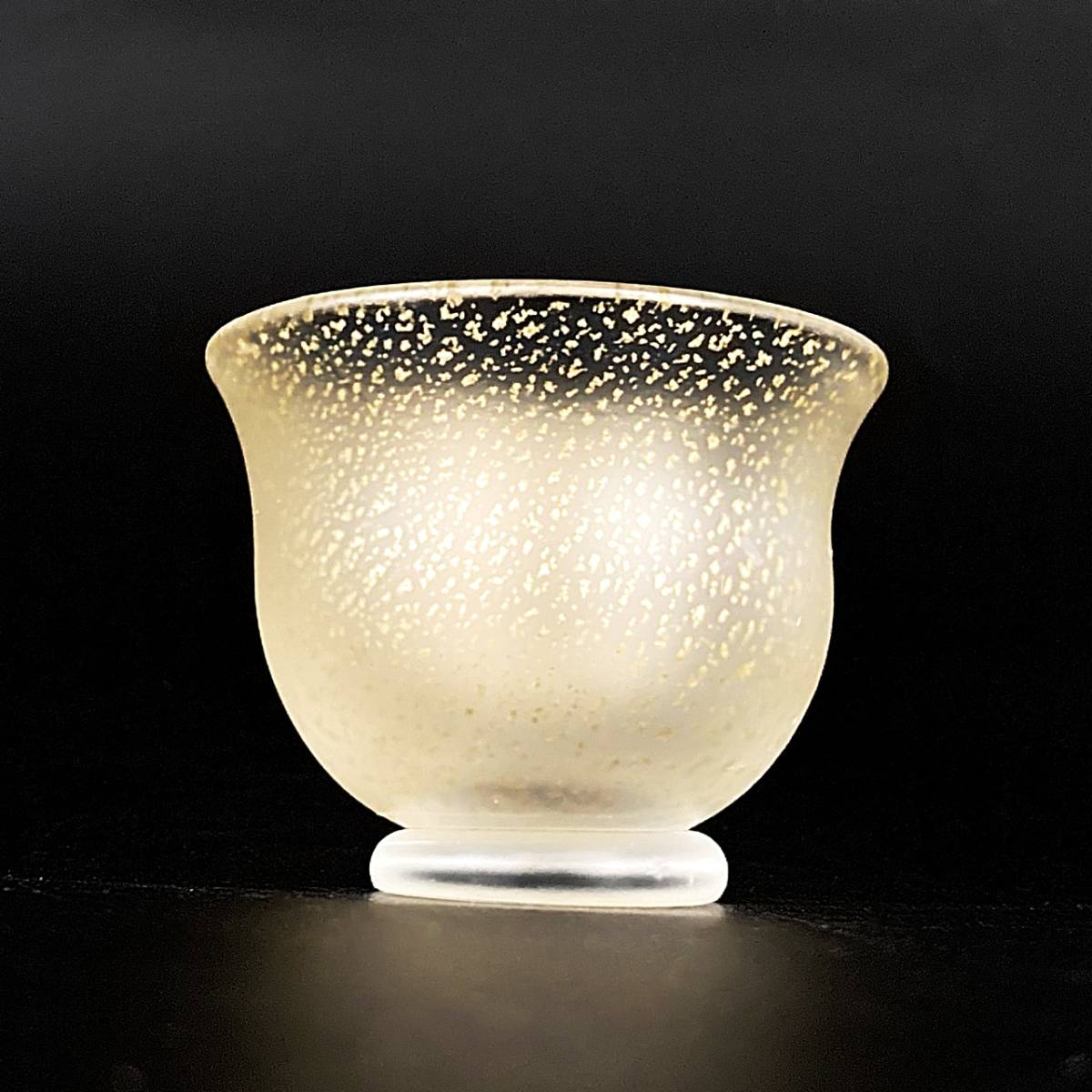 現代の名工 黒木国昭 手吹きガラス 金彩 夏の酒器 ぐい呑み 芸術品 