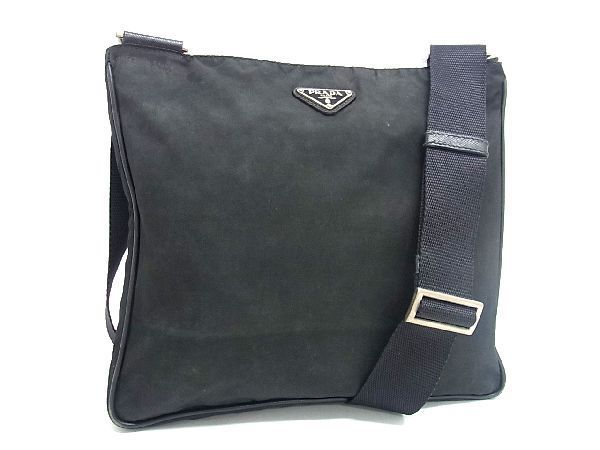 プラダ 1円 PRADA テスートナイロン クロスボディ ショルダーバッグ 美 