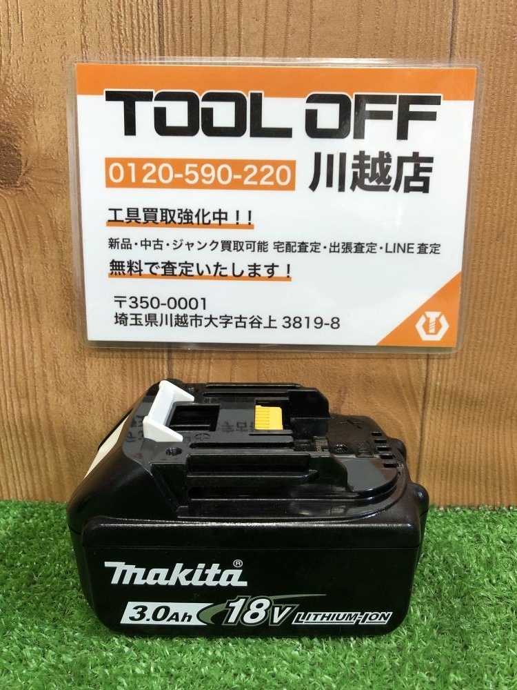 001♪おすすめ商品♪マキタ makita バッテリ BL1830B 充電回数3回 