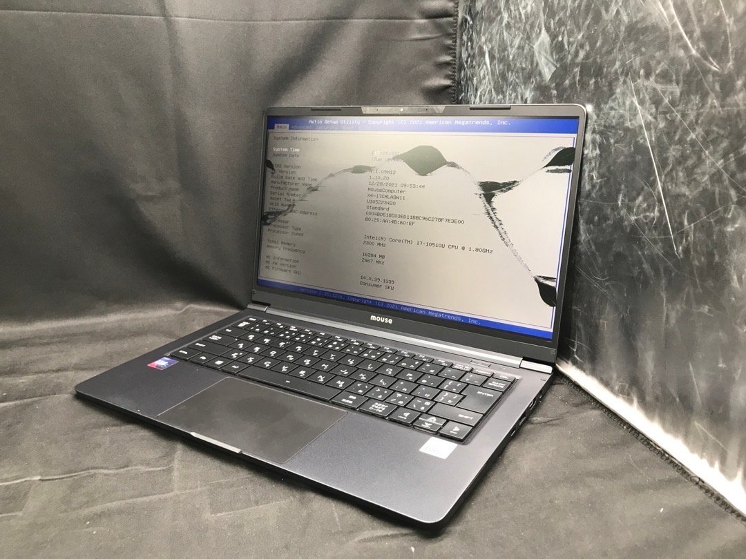 ジャンク【マウスコンピューター】mouse X4-i7 Core i7-10510U メモリ