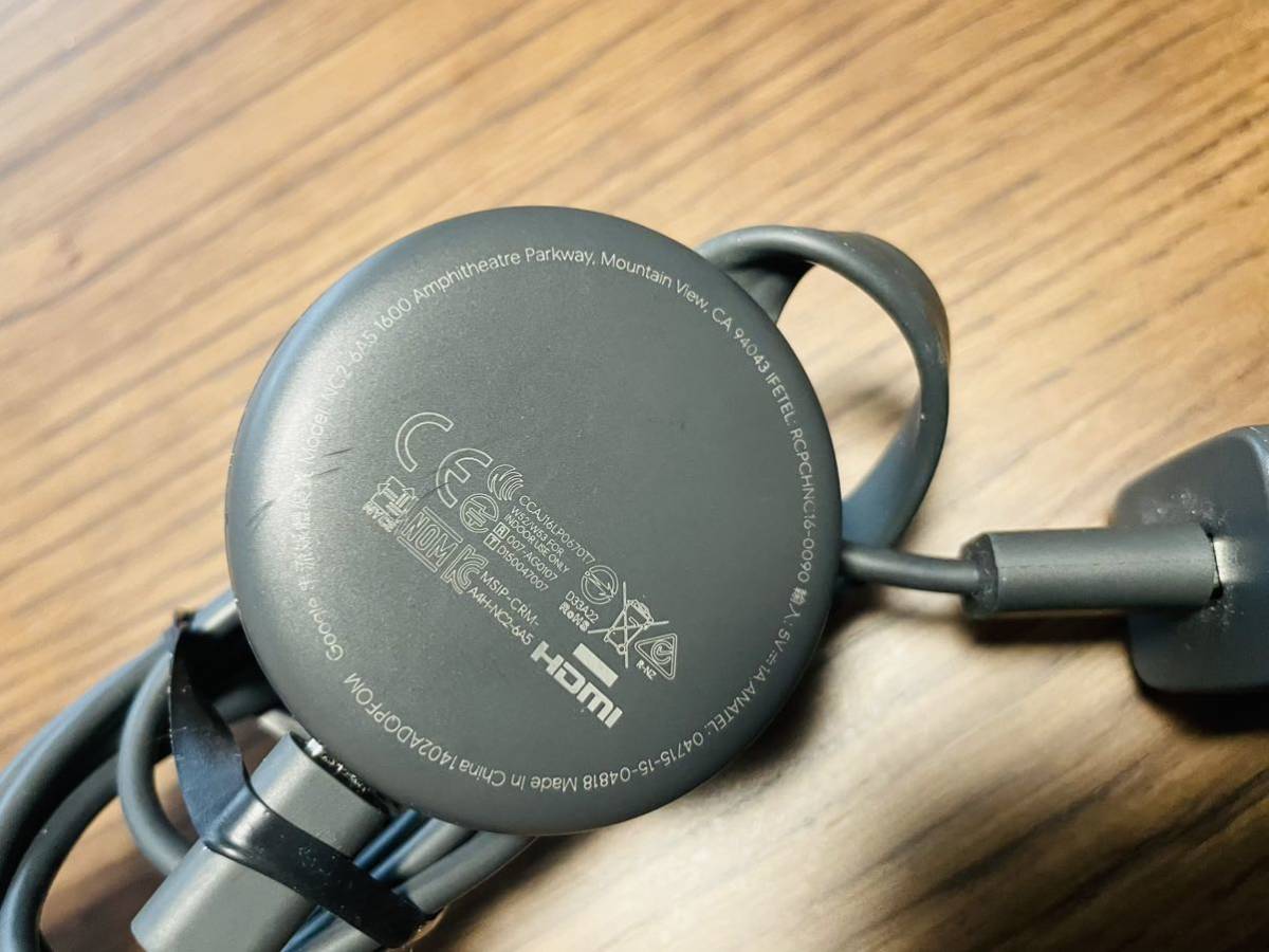 新品同様！】 Google グーグル クロームキャスト NC2-6A5 Google