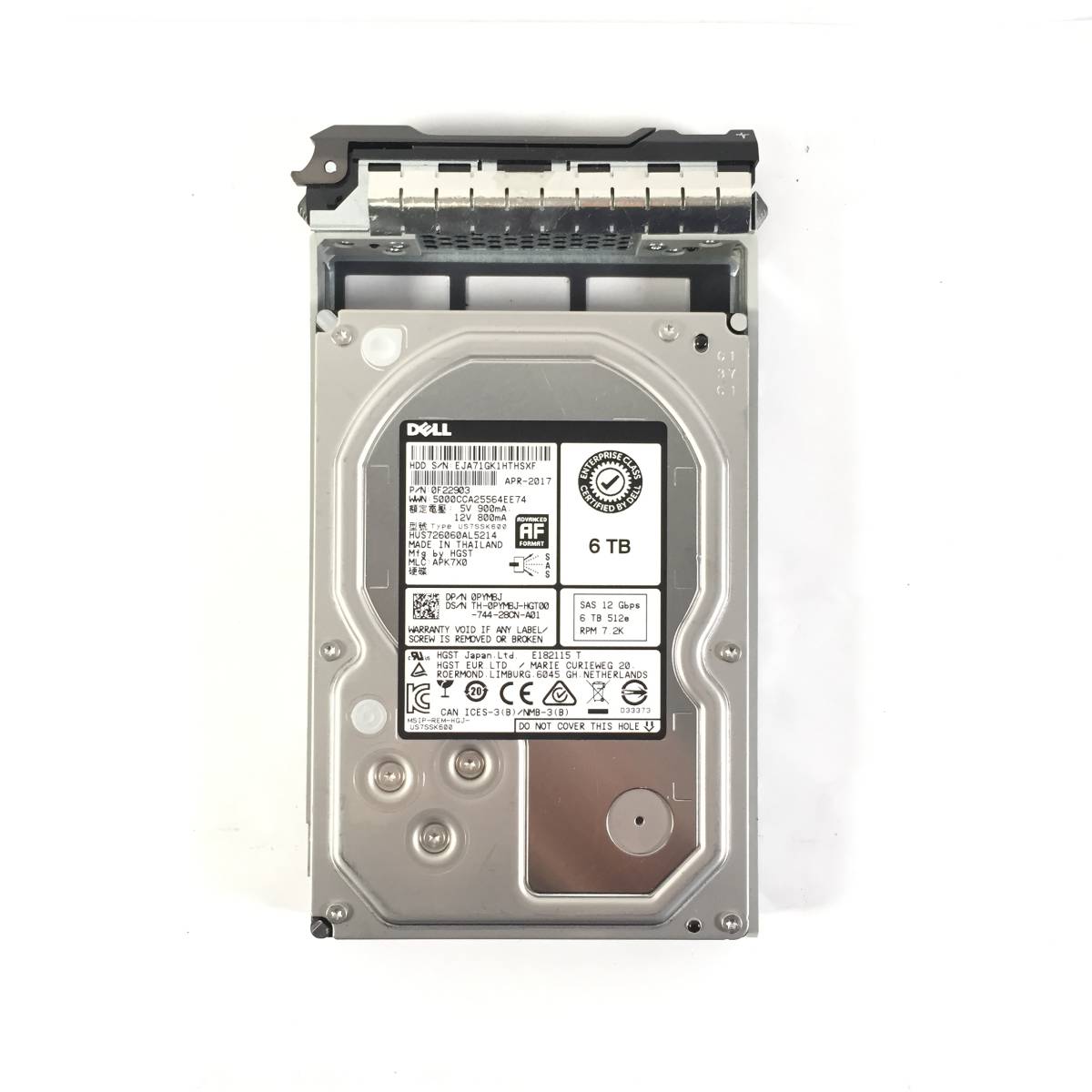 中古パーツ3.5 6TB 1台 正常 WDC WD60PURX 使用時間0H SATA 0 SkyLake 4