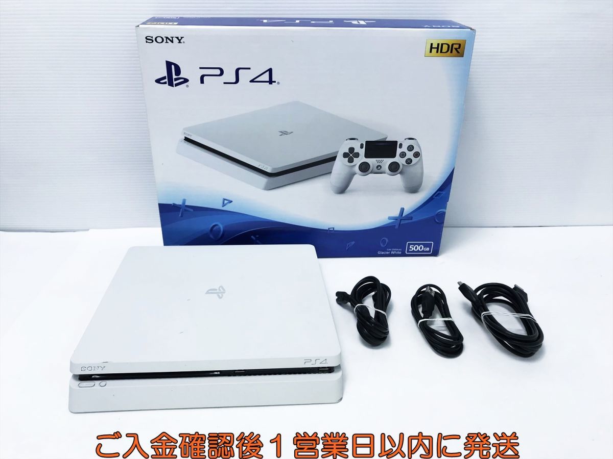 【1円】PS4 本体 セット 500GB ホワイト SONY PlayStation4 CUH-2100A 初期化/動作確認済 プレステ4 M02-205yk/G4