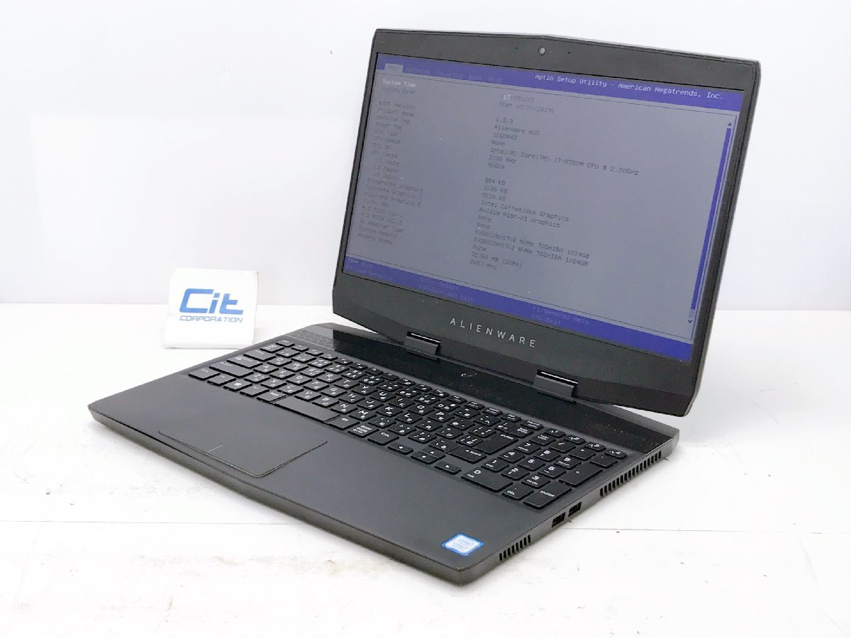 DELL Alienware M15 Core i7 8750H 2.2GHz 32GB SSD1TB×2 15.6 RTX2060 ゲーミングノートパソコン ジャンク扱い H11742
