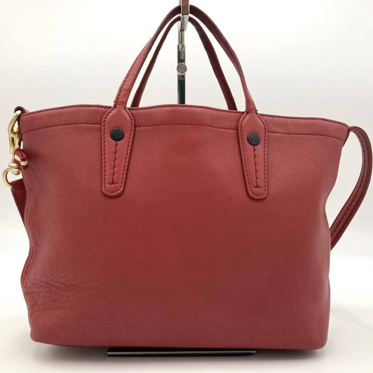 超希少】 BALLY バリー ハンドバッグ トート 2way レザー レッド 