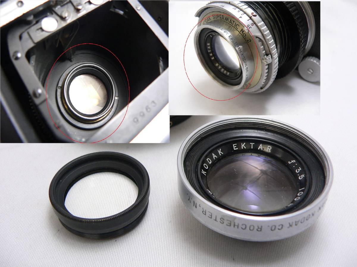 用途不明改造品 Kodak コダック メダリスト用レンズ エクター 100mmF3，5 現状品 管理B-4 中判カメラ「KODAK コダック メダリスト」 オリンパス カメラ修理屋の気まぐれBLOG レンズ交換