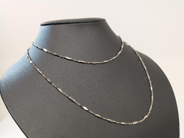 Pt850 切子チェーンネックレス 22.6g 85cm 幅2mm プラチナ 切り子 ロング 店舗受取可