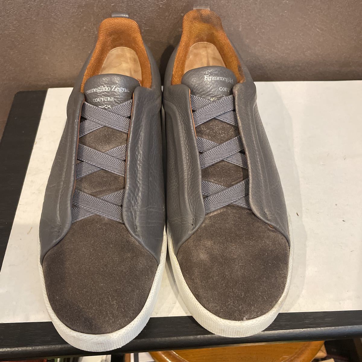 エルメネジルドゼニア　トリプルステッチスニーカー　US7インチ　