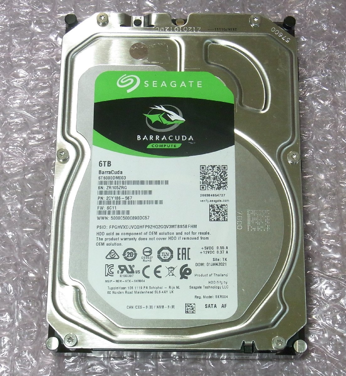 Seagate 6TB BarraCuda PC用 SEAGATE V.5 B36065 O-05002 Seagate