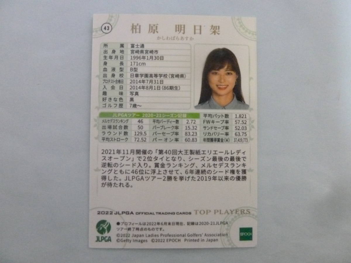 2026年最新Yahoo!オークション JLPGA -柏原明日架 サインの中古品