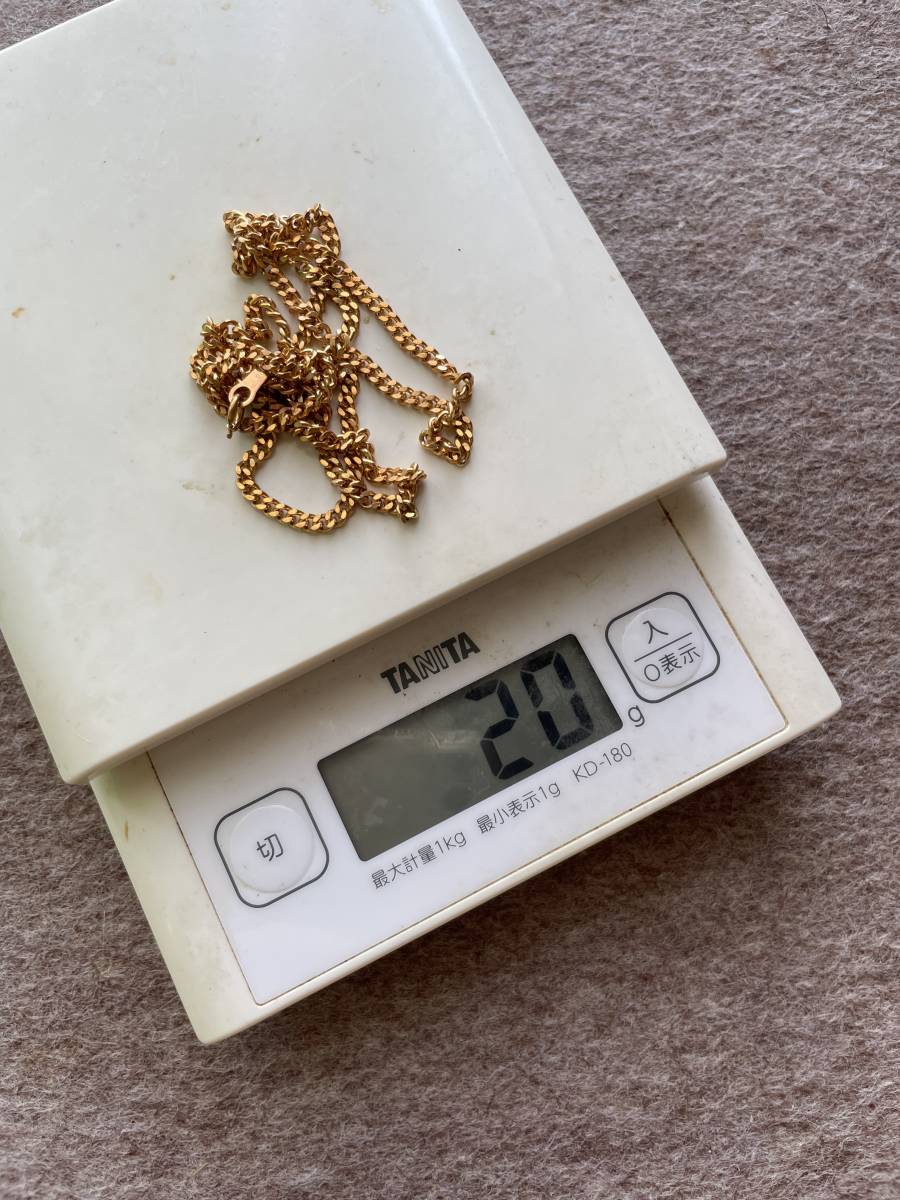 鑑定済 喜平ネックレス 18k 20g 造幣局刻印 750 ホールマーク 60cm 18