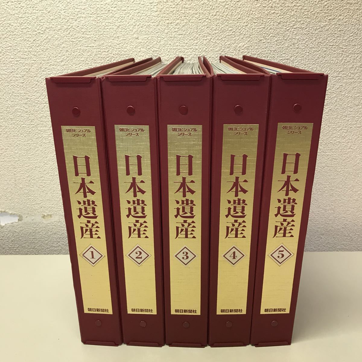 C09上◆朝日ビジュアルシリーズ 日本遺産 バインダー5冊全50冊セット 2002年〜2003年発行 朝日新聞社 歴史 日本史 建造物 230818