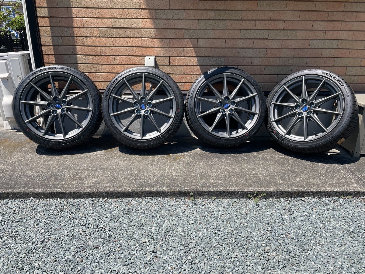 SUBARU スバル BRZ ZD8 純正 ホイール 極上 美品 215/40R/18 ミシュラン パイロットスポーツ4 バリ山 新品外し 
