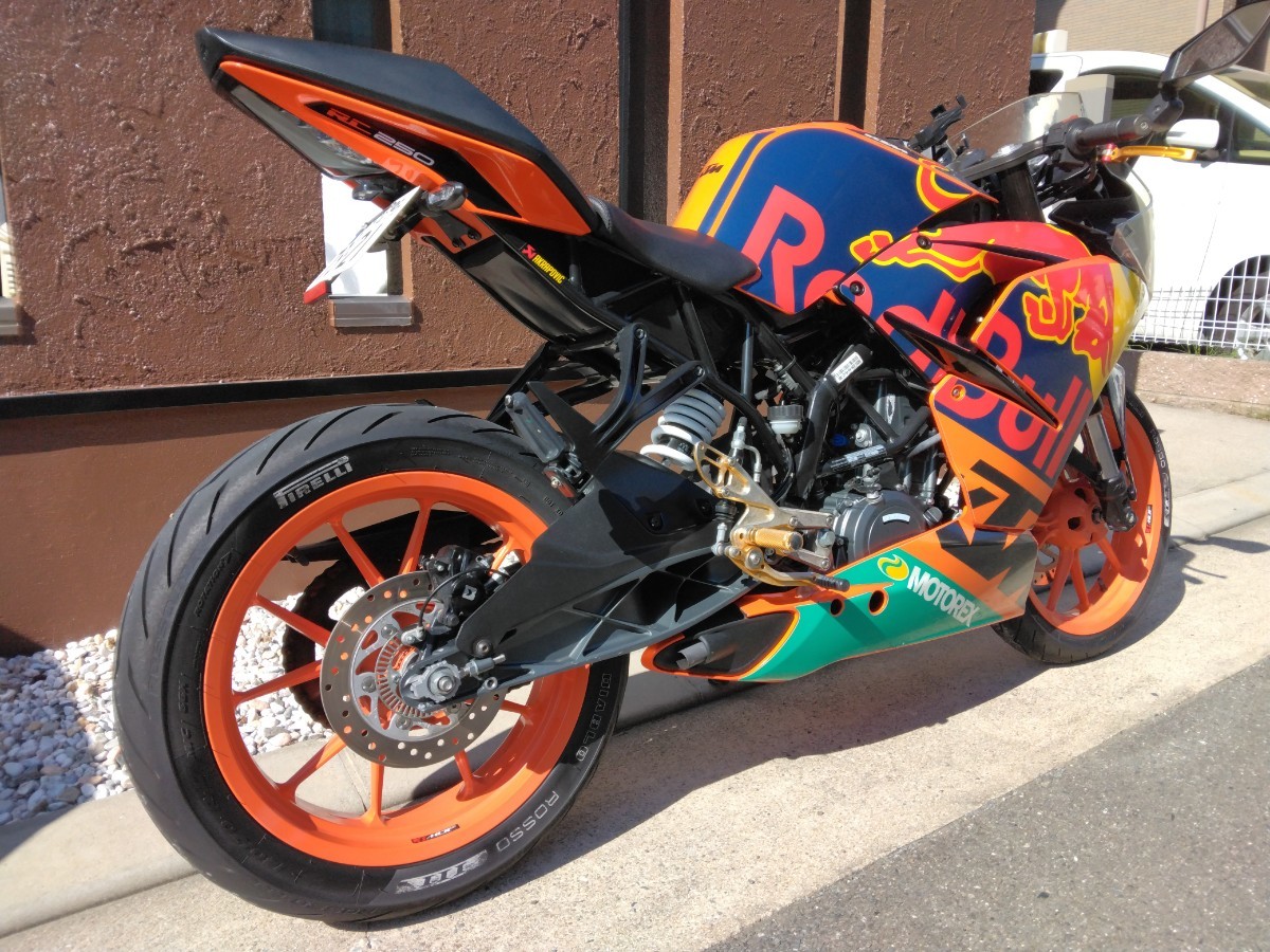 KTM RC250 後期黒フレーム2017年式 自賠令和7年7月まで付、大阪より