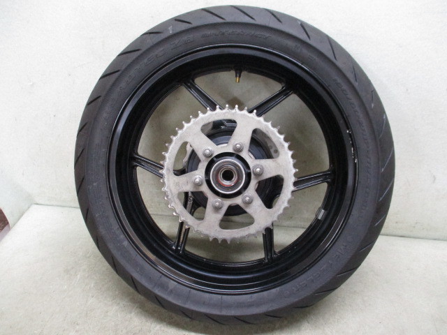 3☆NINJA400R用他リアホイール821 純正.めくれ無.17×4.50.ニンジャ400