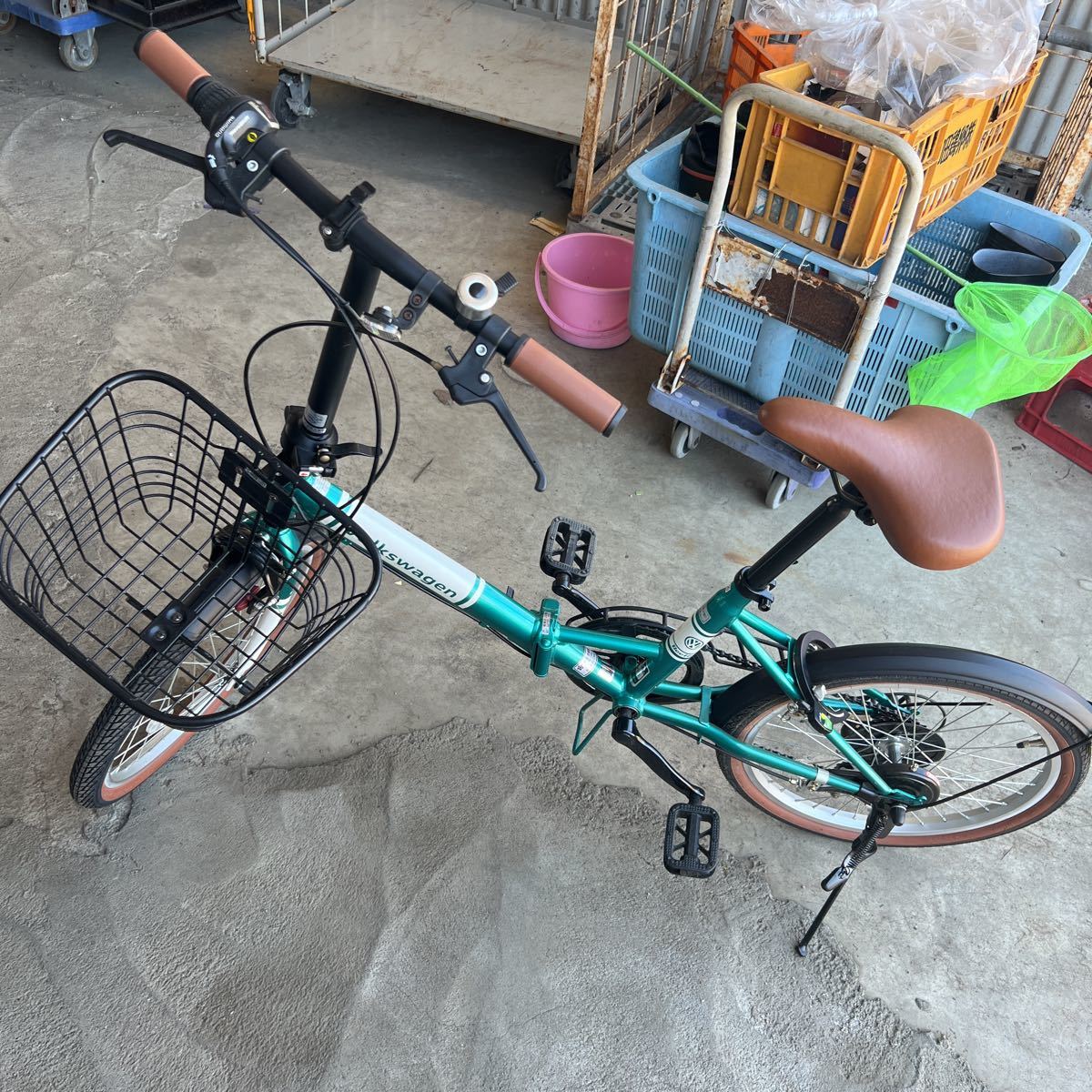 t8-276 Volkswagen フォルクスワーゲン 折り畳み自転車 VW-206G 6段階 