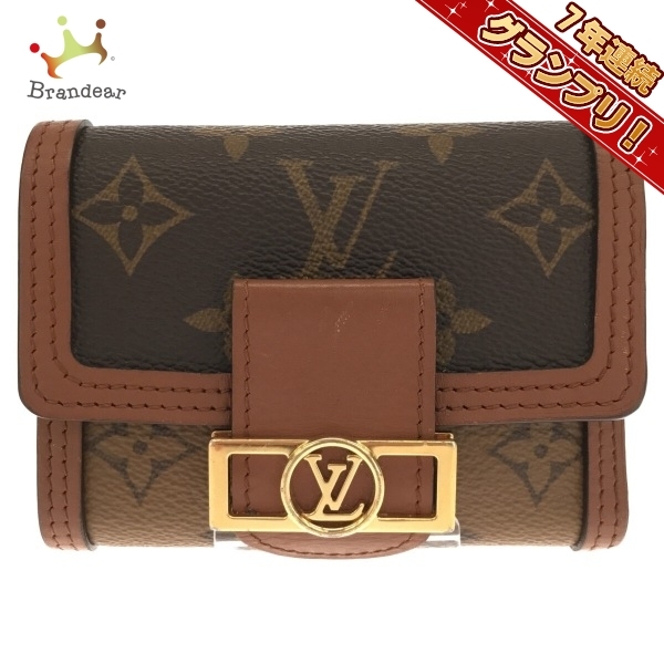 ルイヴィトン LOUIS VUITTON 3つ折り財布 M68725 ポルトフォイユドーフィーヌコンパクト モノグラム・リバース 財布 モノグラムリバース