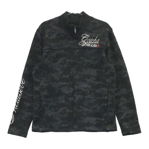 GOTCHA ガッチャ ニット ジャケット 総柄 ブラック系 L [240001941354] ゴルフウェア メンズ