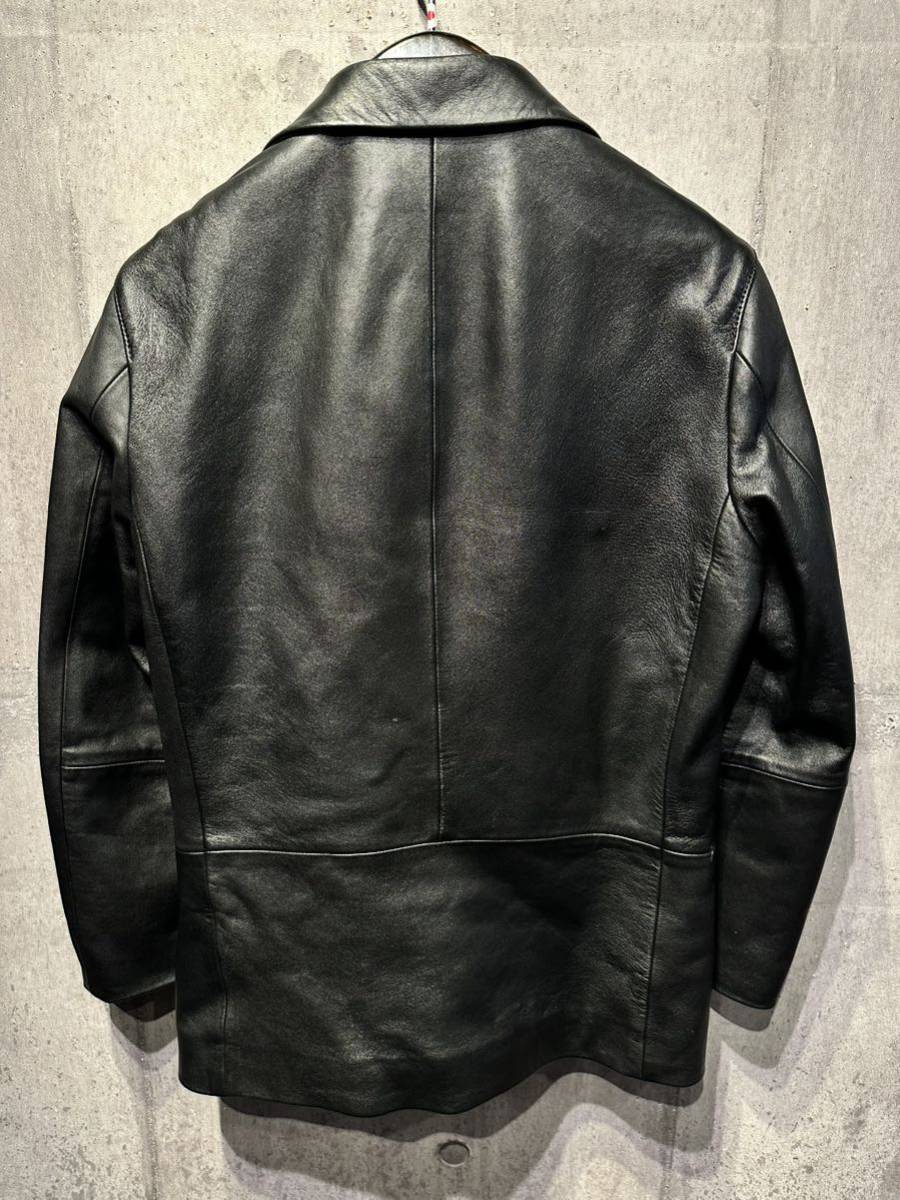 カルバンクラインプラチナム ラムレザーテーラードジャケット 人気！美品 カルバンクライン プラチナ CALVIN KLEIN PLATINUM 本革 羊