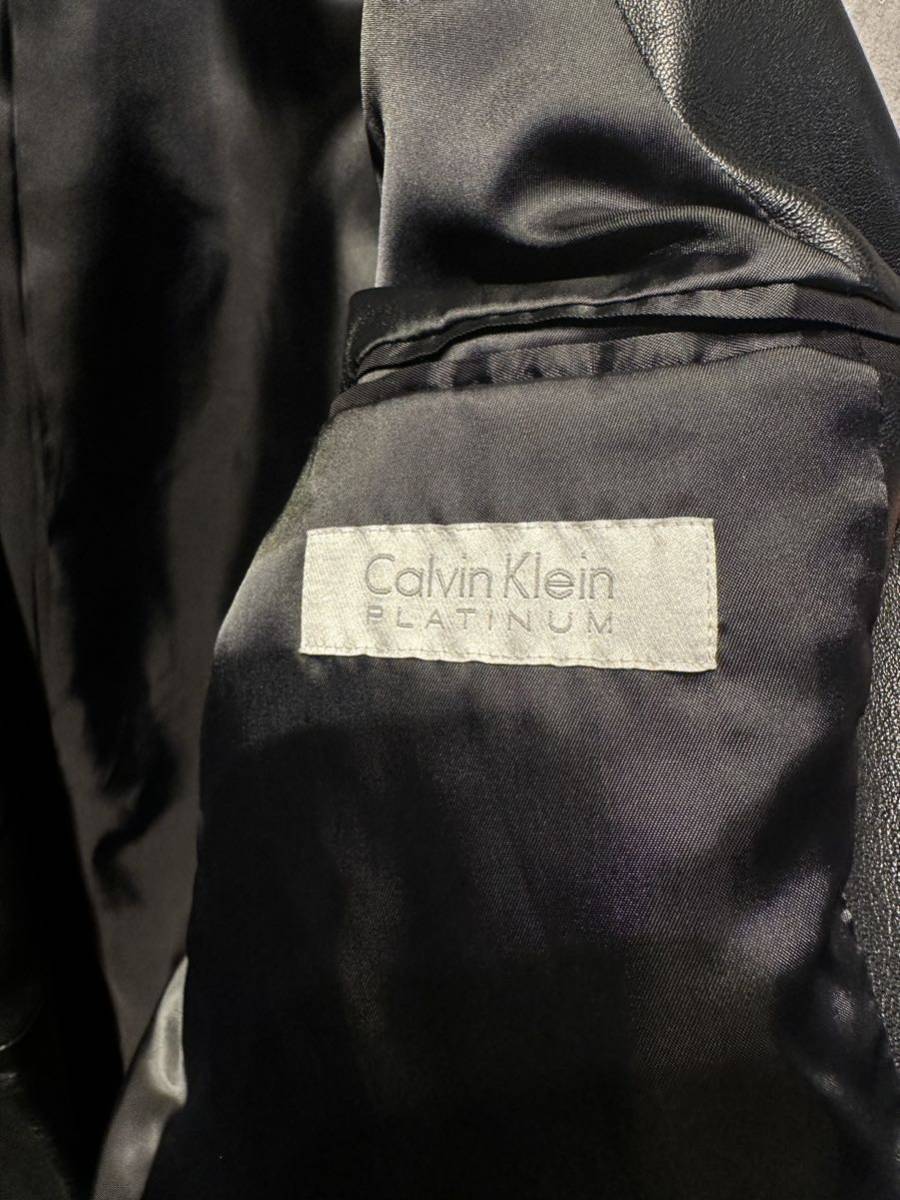 人気！美品 カルバンクライン プラチナ CALVIN KLEIN PLATINUM 本革 羊