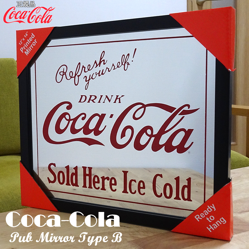 コカコーラ パブミラー 可愛い アンティーク 正規ライセンス品 インテリア コーラ アメリカン 雑貨 鏡 おしゃれ 可愛い カフェ 店舗