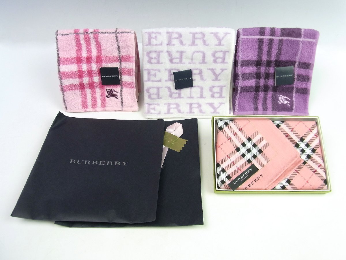 BURBERRY フェイスタオル チェック柄 フェイスタオル2枚セット他